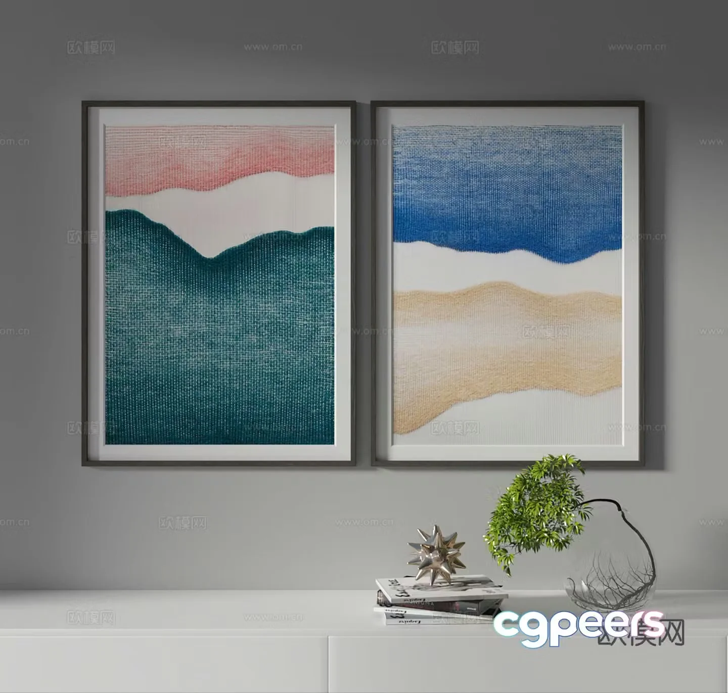 Modern decorative painting 3d model