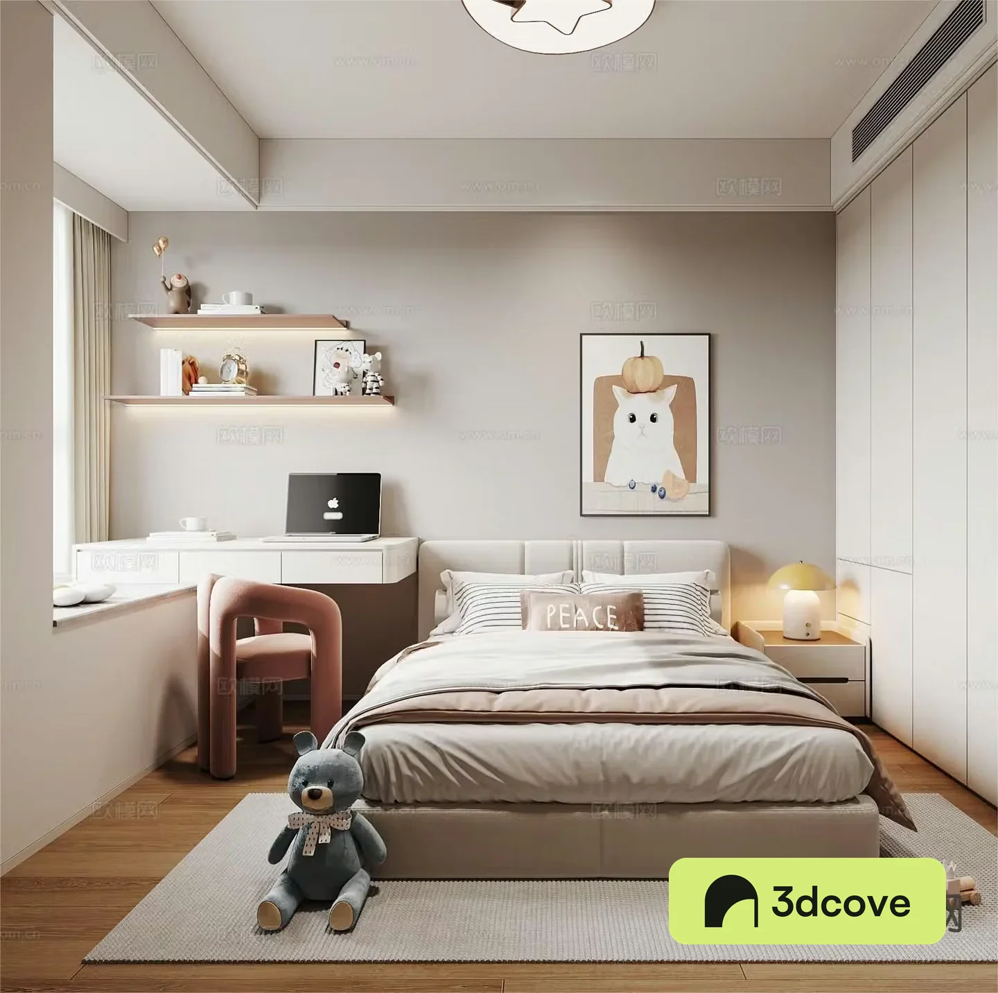 Modern children’s room girl’s room