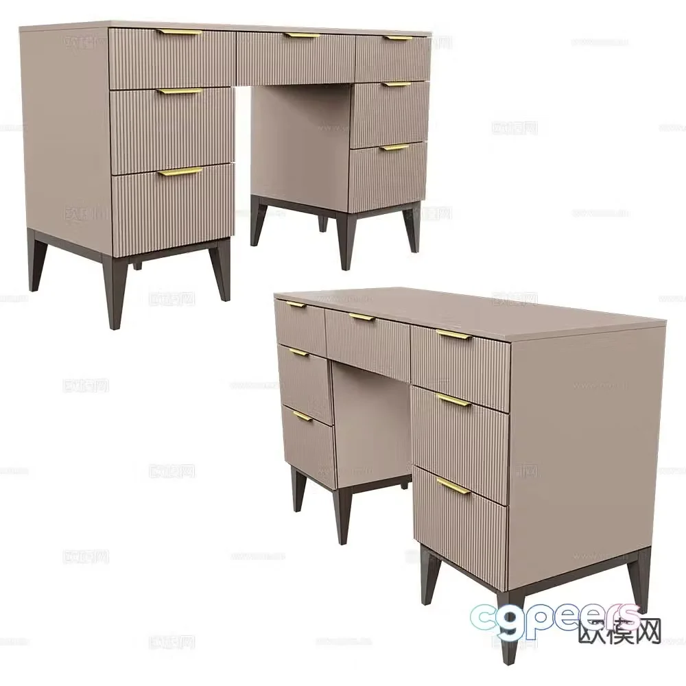 Mister modern desk writing desk 3d model