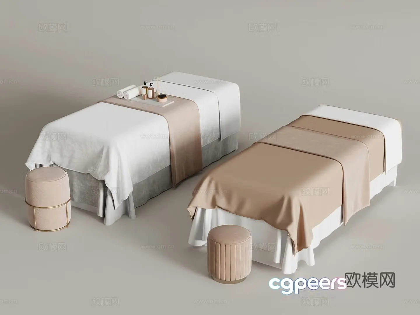 Modern beauty bed massage bed 3d model