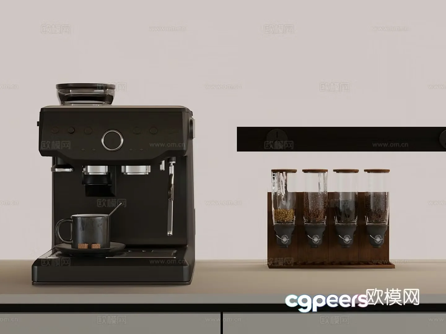 Modern coffee machine drink machine 3d model
