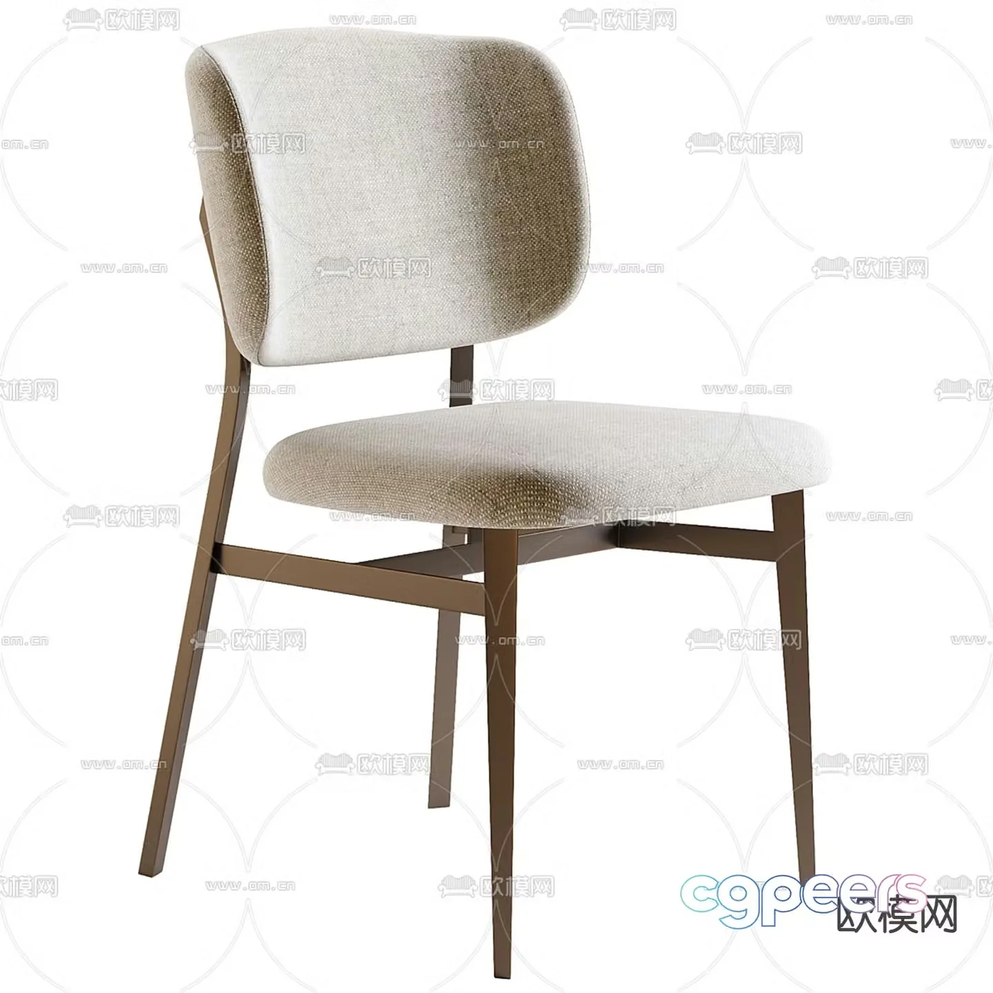 NOOR metal chair dining chair 3d model
