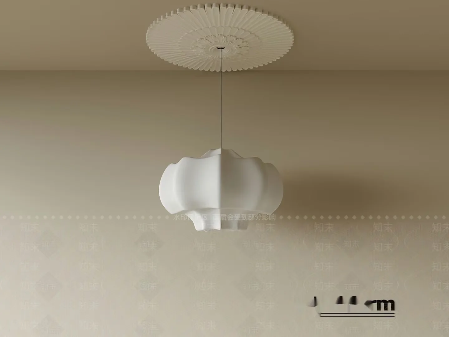 A White Light Fixture 3D Model – 19571 – VRAY Render