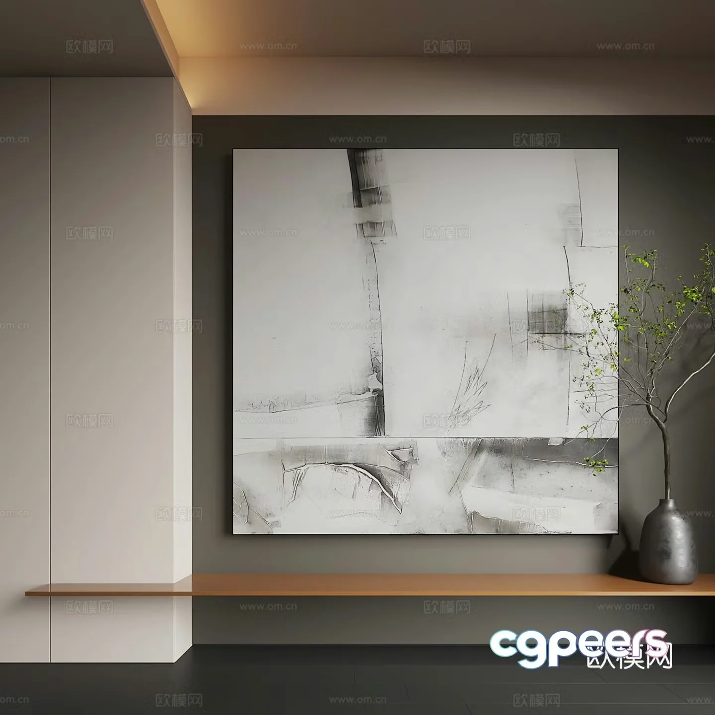 Modern hanging paintings Modern decorative paintings Abstract painting Living room hanging paintings 3d model