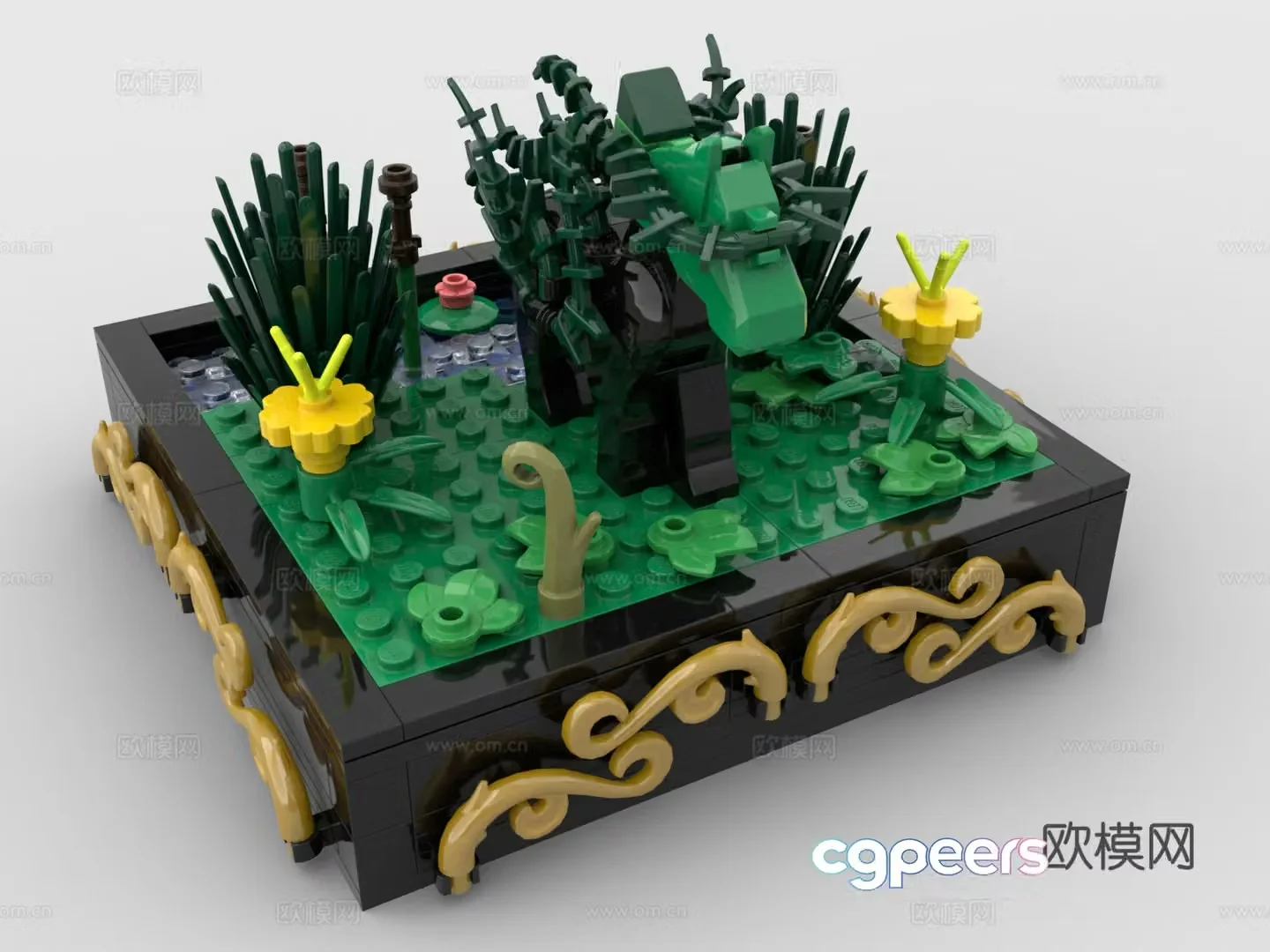 Lego LEGO toys building blocks forest plant swamp 3d model