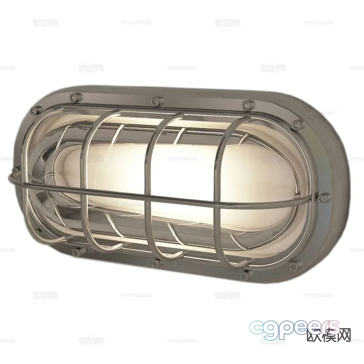 Industrial wind wall lamp chrome wall lamp 3d model