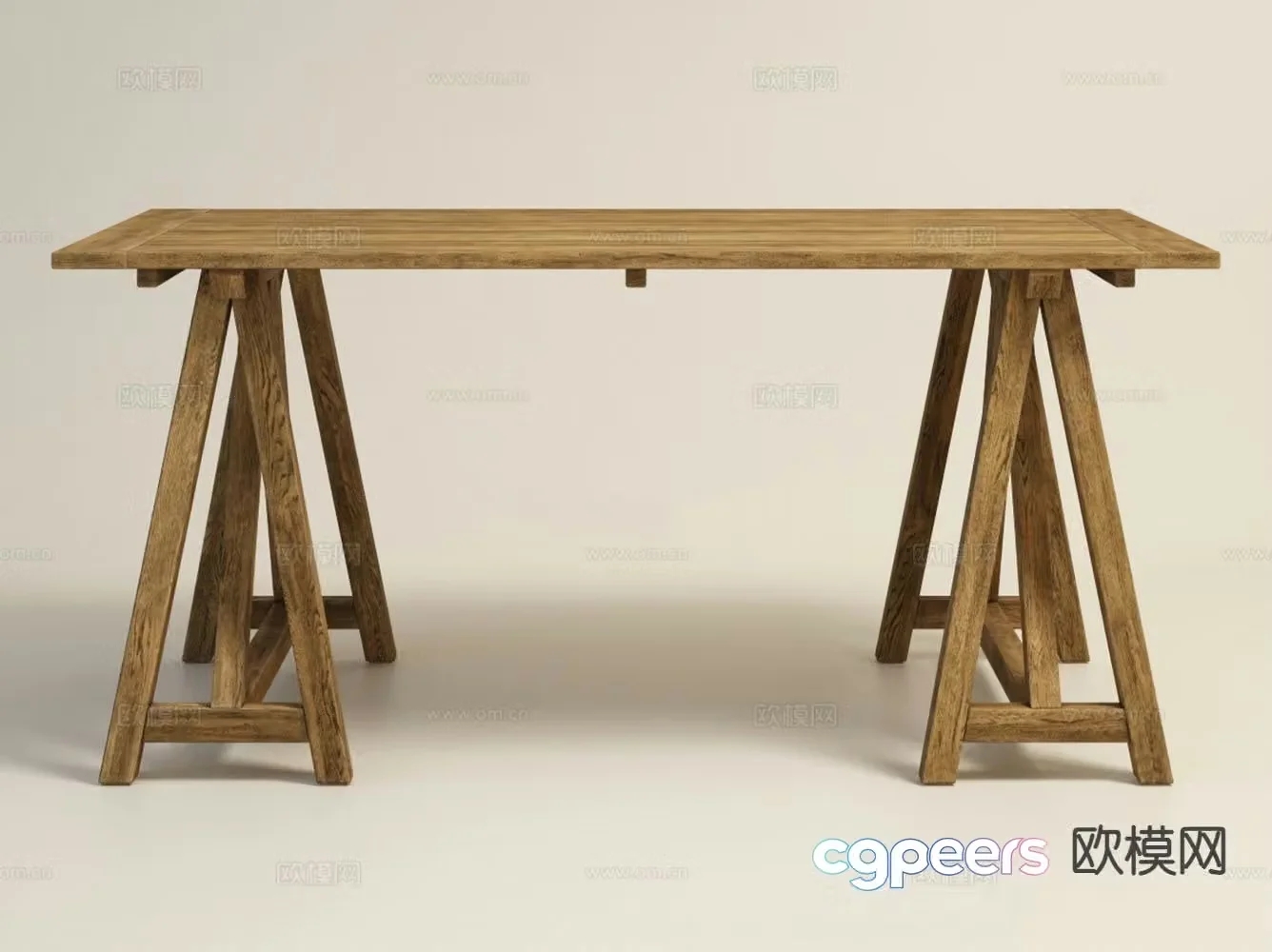 American desk writing desk computer desk 3d model
