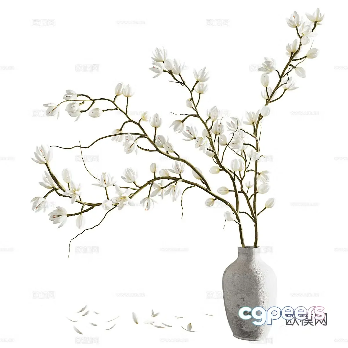 New Chinese vase flower art 3D model