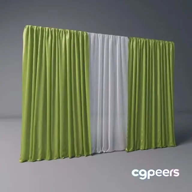 3ds Max Free – Green curtains