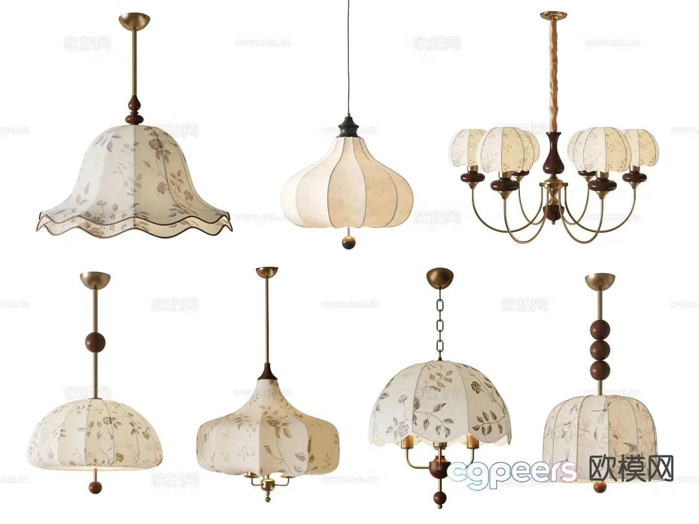 Medieval style chandelier hall chandelier 3d model