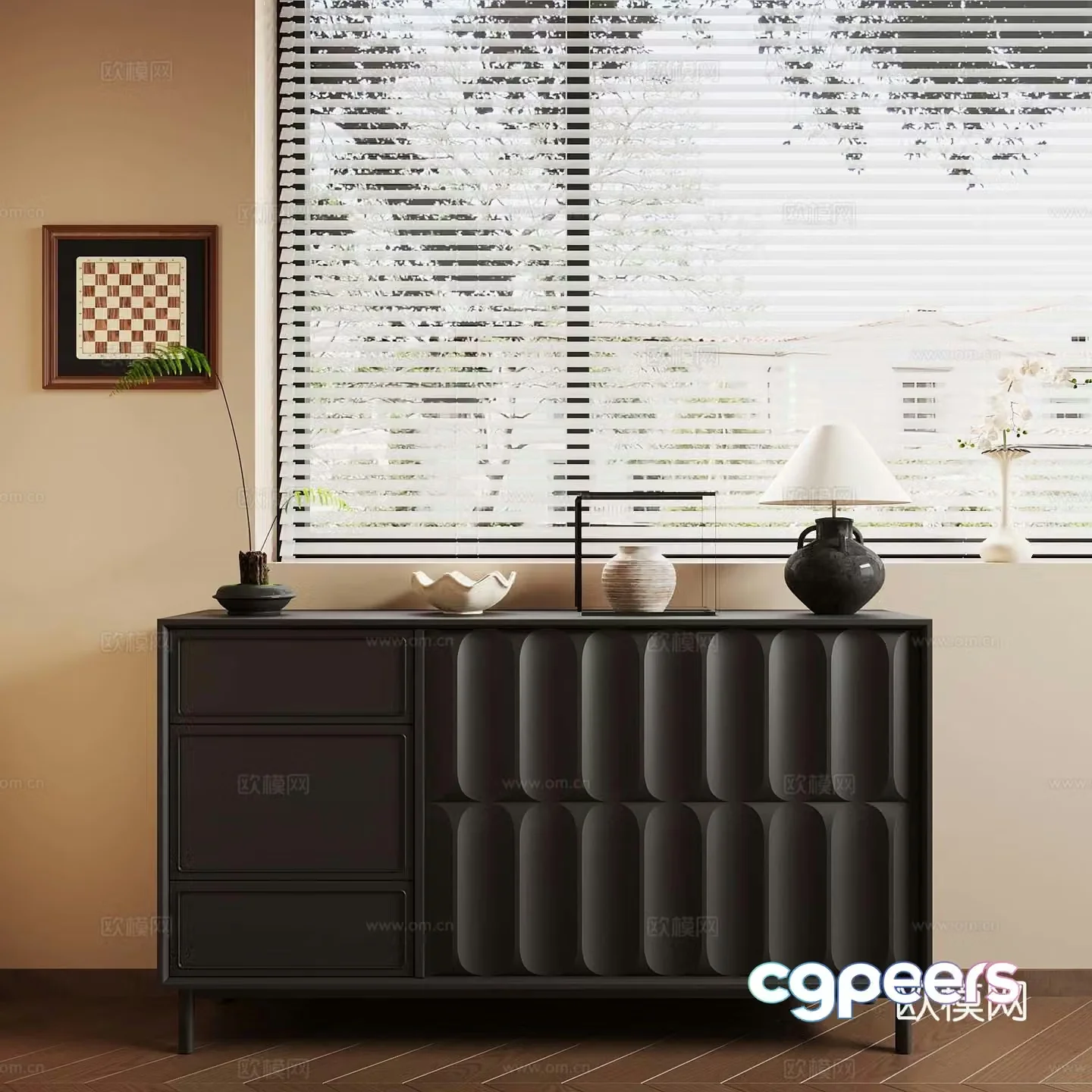 French entrance cabinet 3D model
