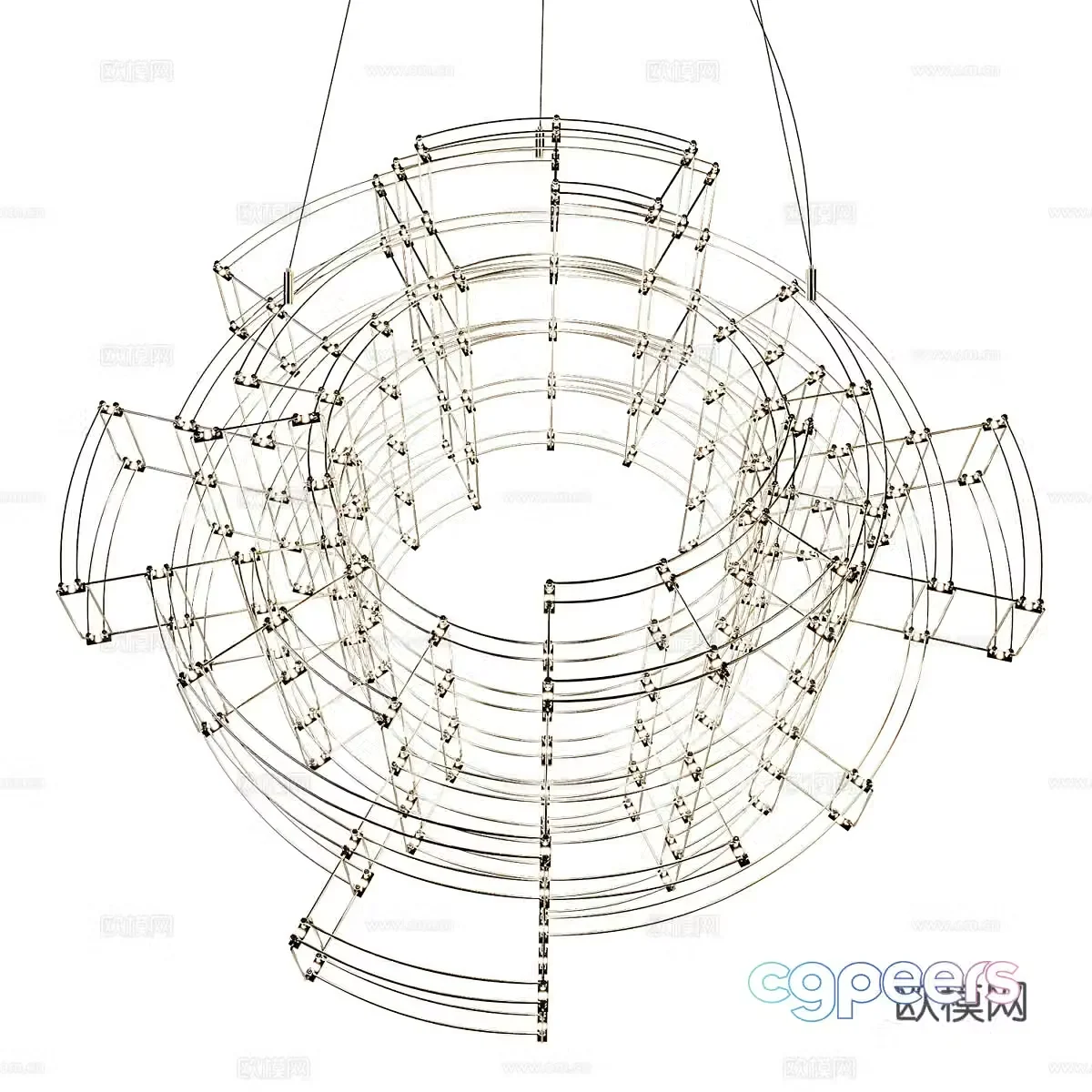 Modern simple chandelier chandelier simple chandelier restaurant chandelier industrial chandelier 3d model