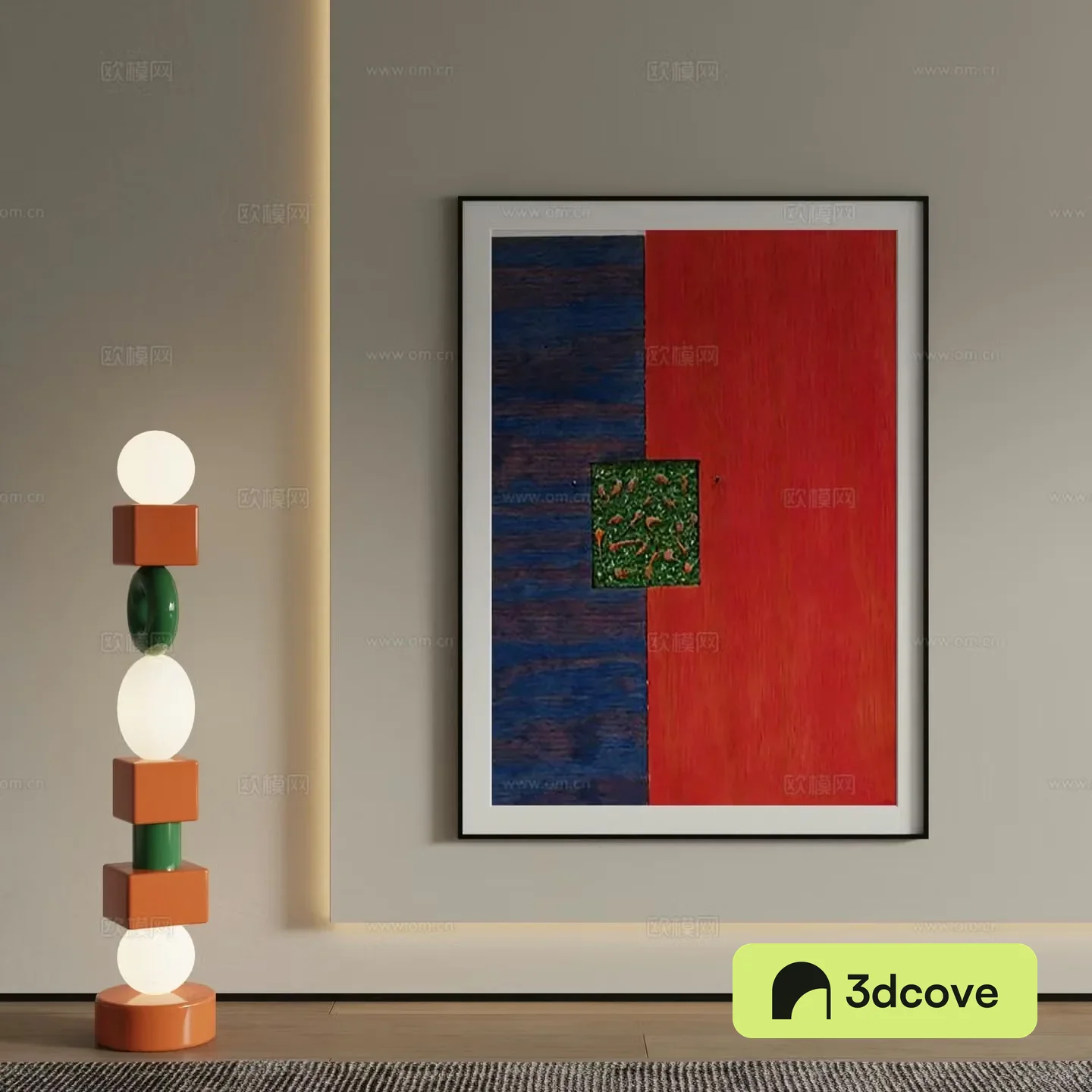 Modern decorative painting Contrasting color hanging painting