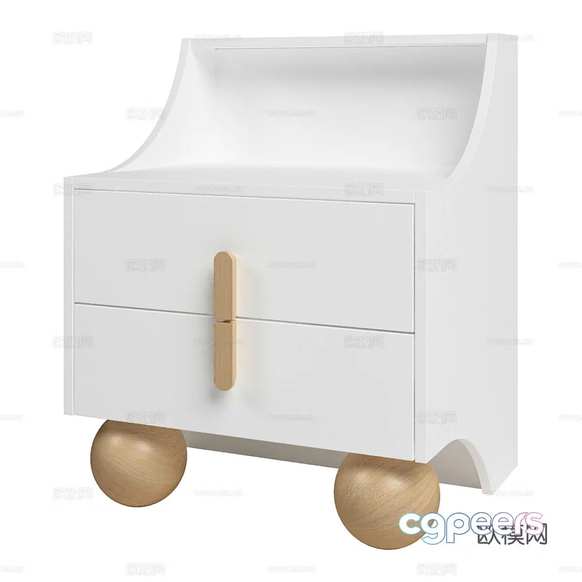 Nordic simple bedside table bedside table short cabinet decorative cabinet 3d model
