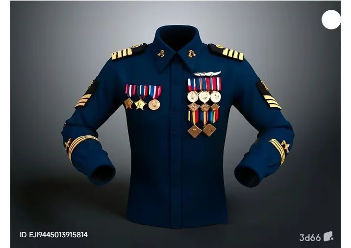 Blue Military Jacket 3D Model – 18087 – VRAY Render
