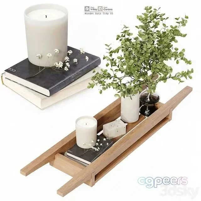 3ds Max Free – Wooden Bath Tidy 05