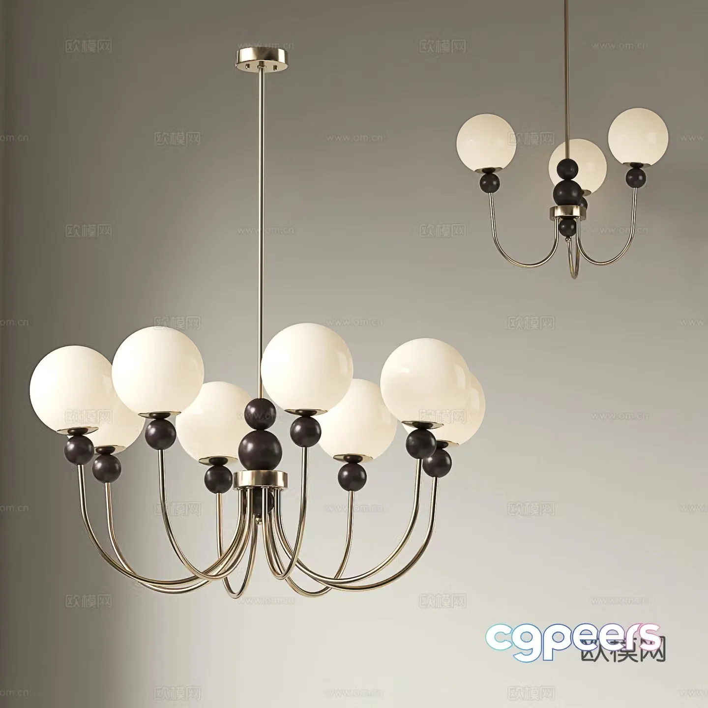 French chandeliers medieval retro style chandeliers American chandeliers living room and dining chandeliers study bedroom chandeliers 3D model