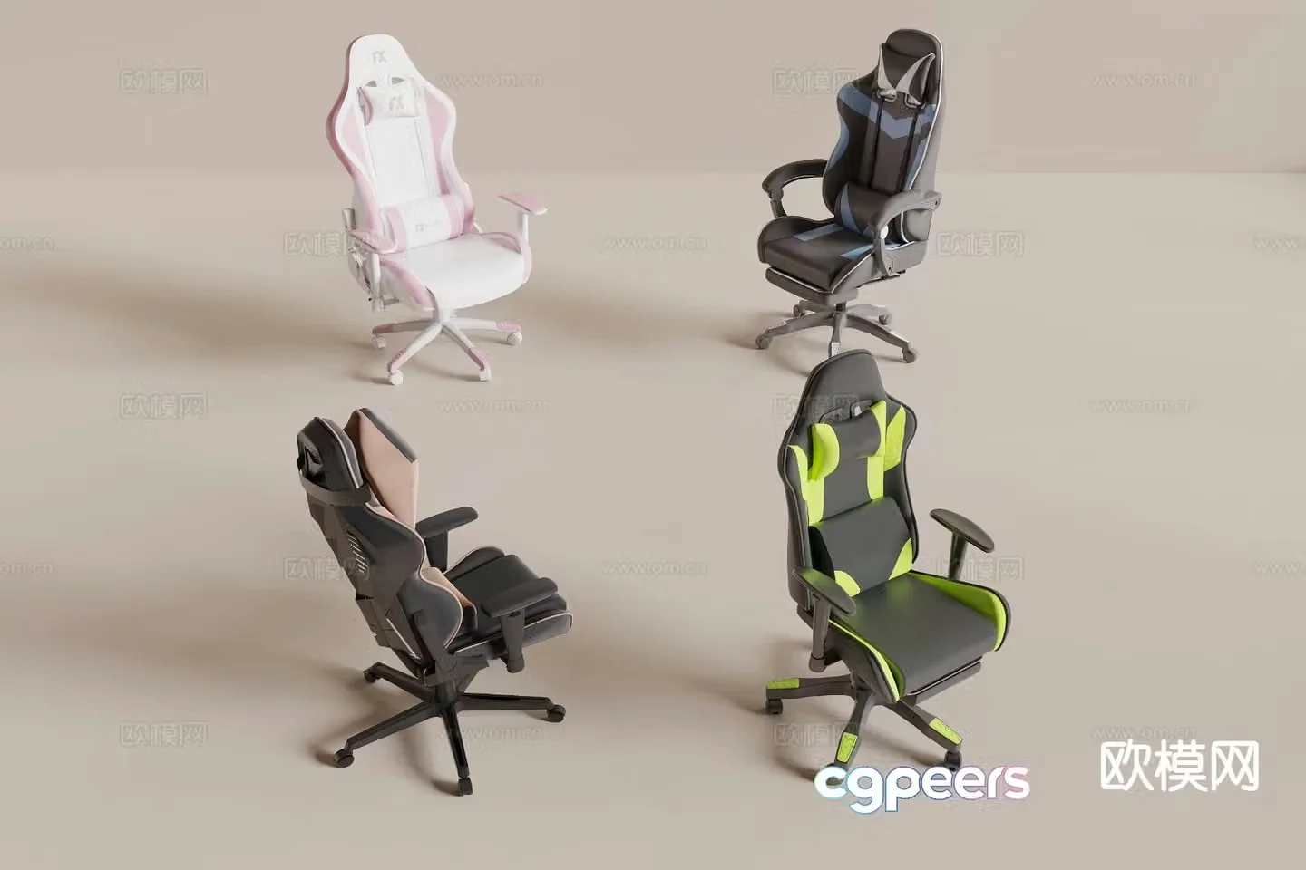 Modern gaming chair office chair 3d model