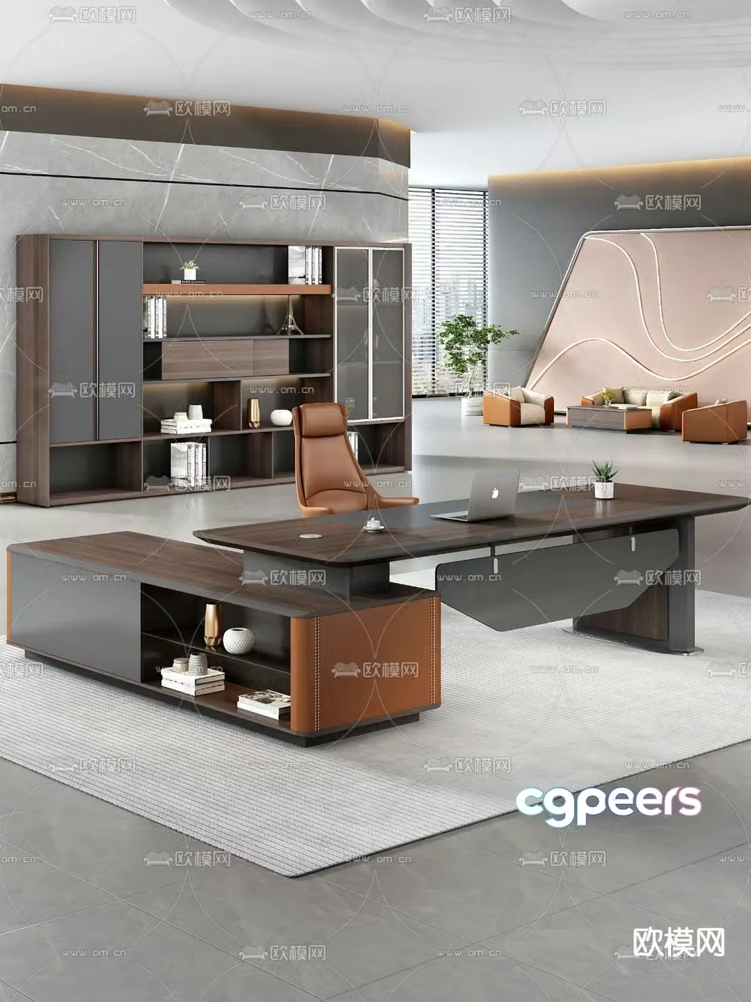 Executive desk executive desk boss desk 3D model