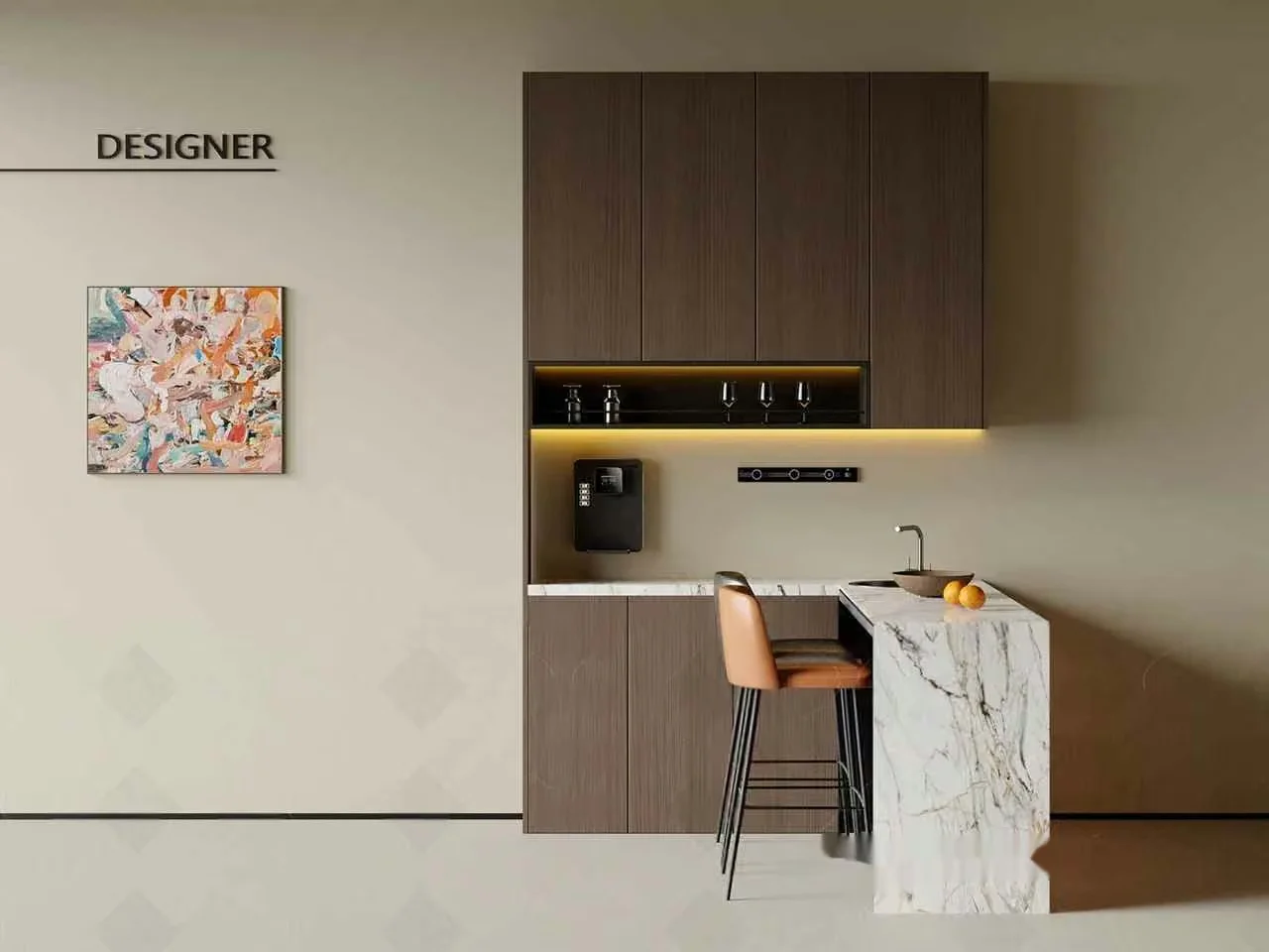 Modern Kitchen Design 3D Model – 15227 – VRAY Render
