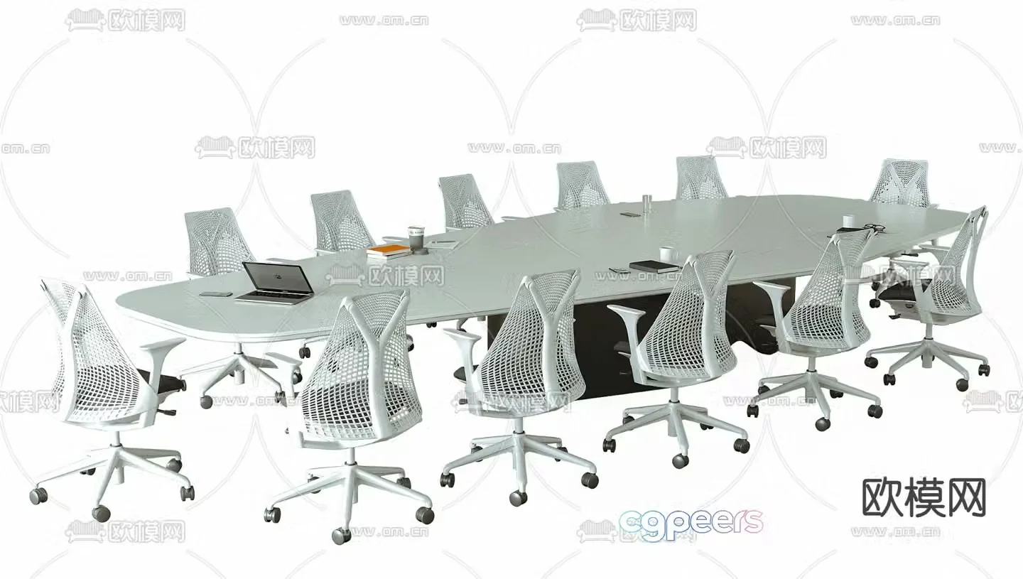 Modern conference table conference table 3d model