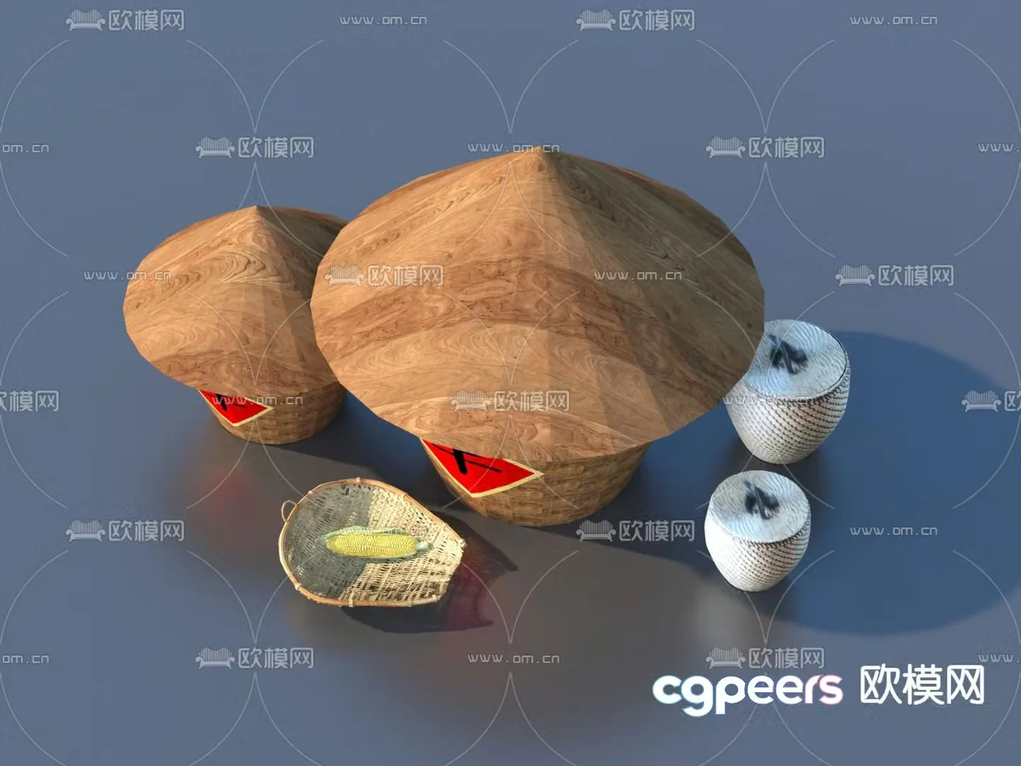 Chinese rural farming sketch 3D model