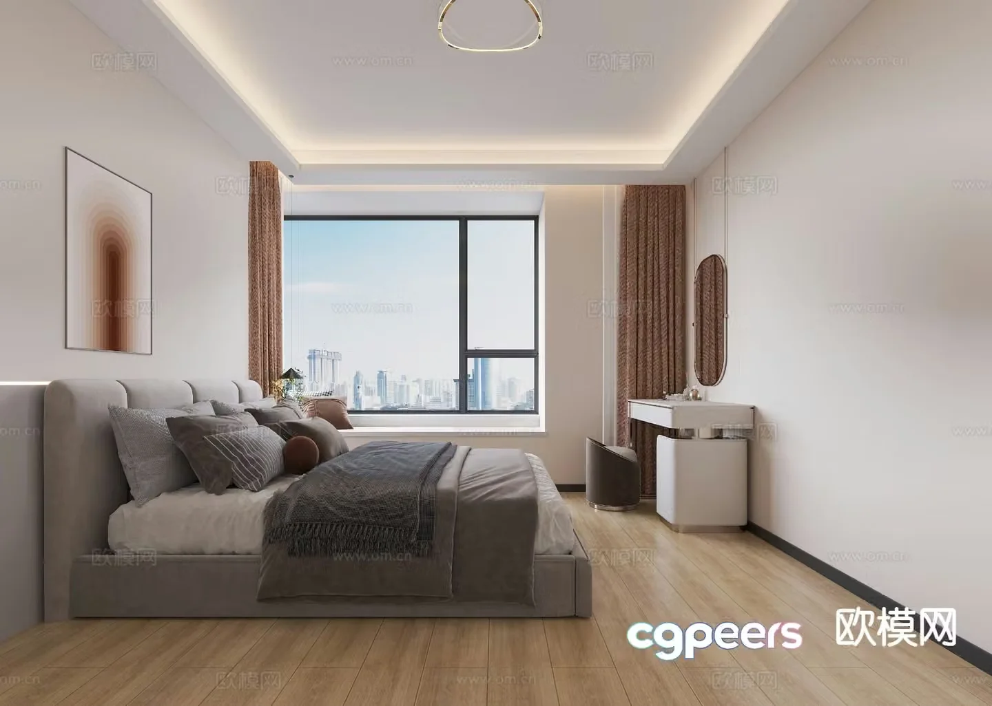 Modern bedroom master bedroom 3d model