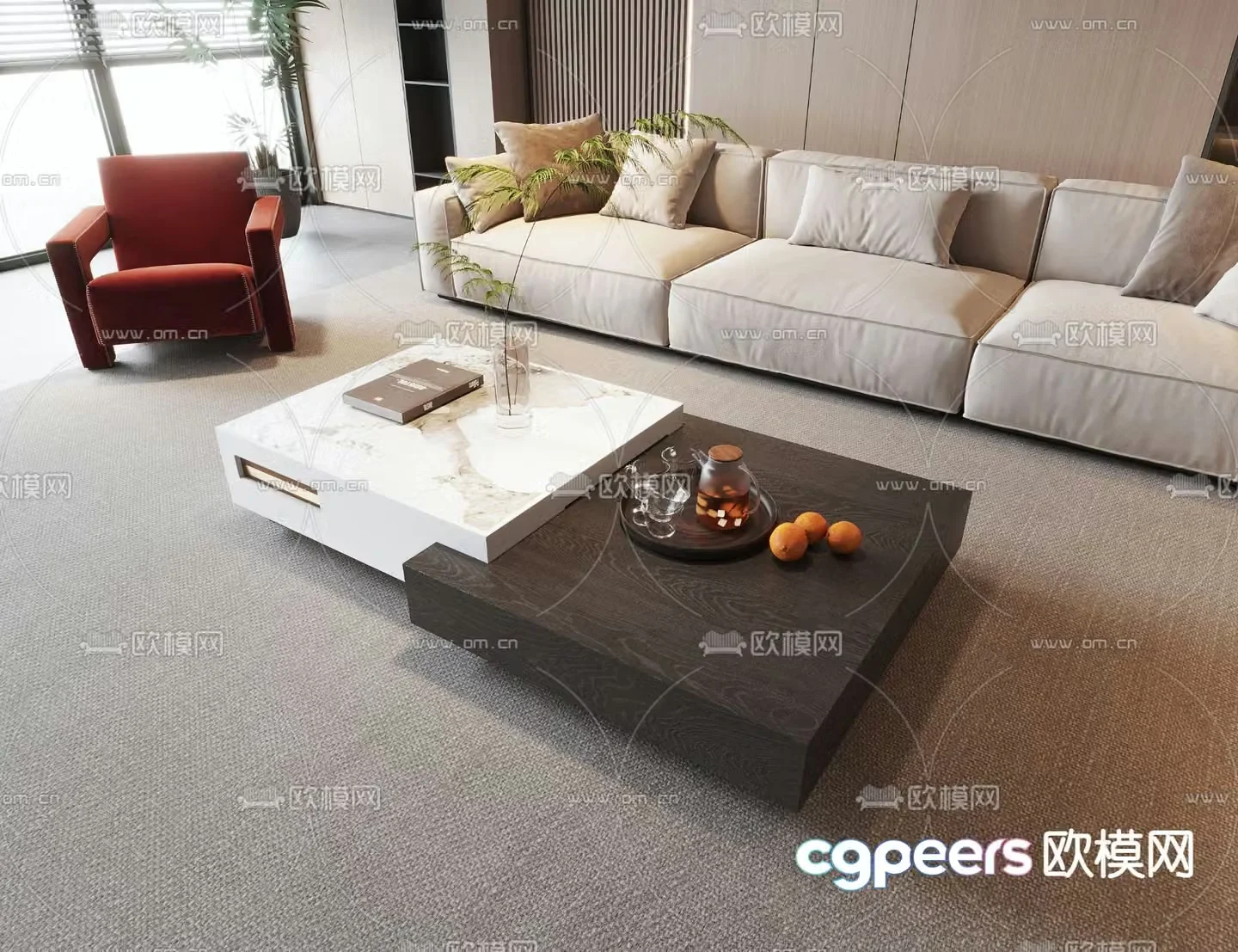3D model of mother-in-law coffee table