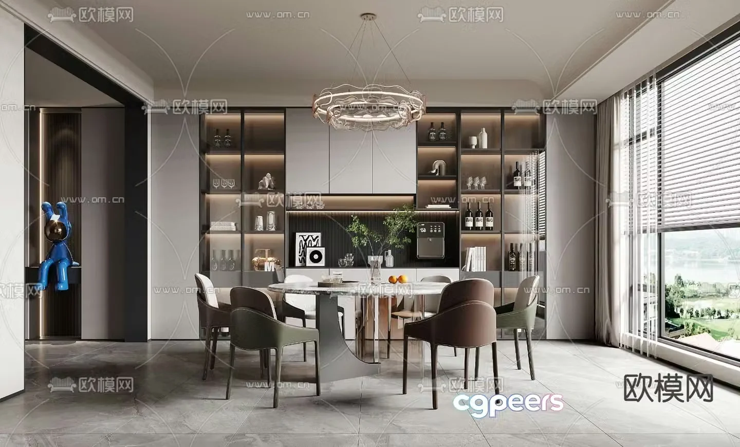Italian restaurant 3d model