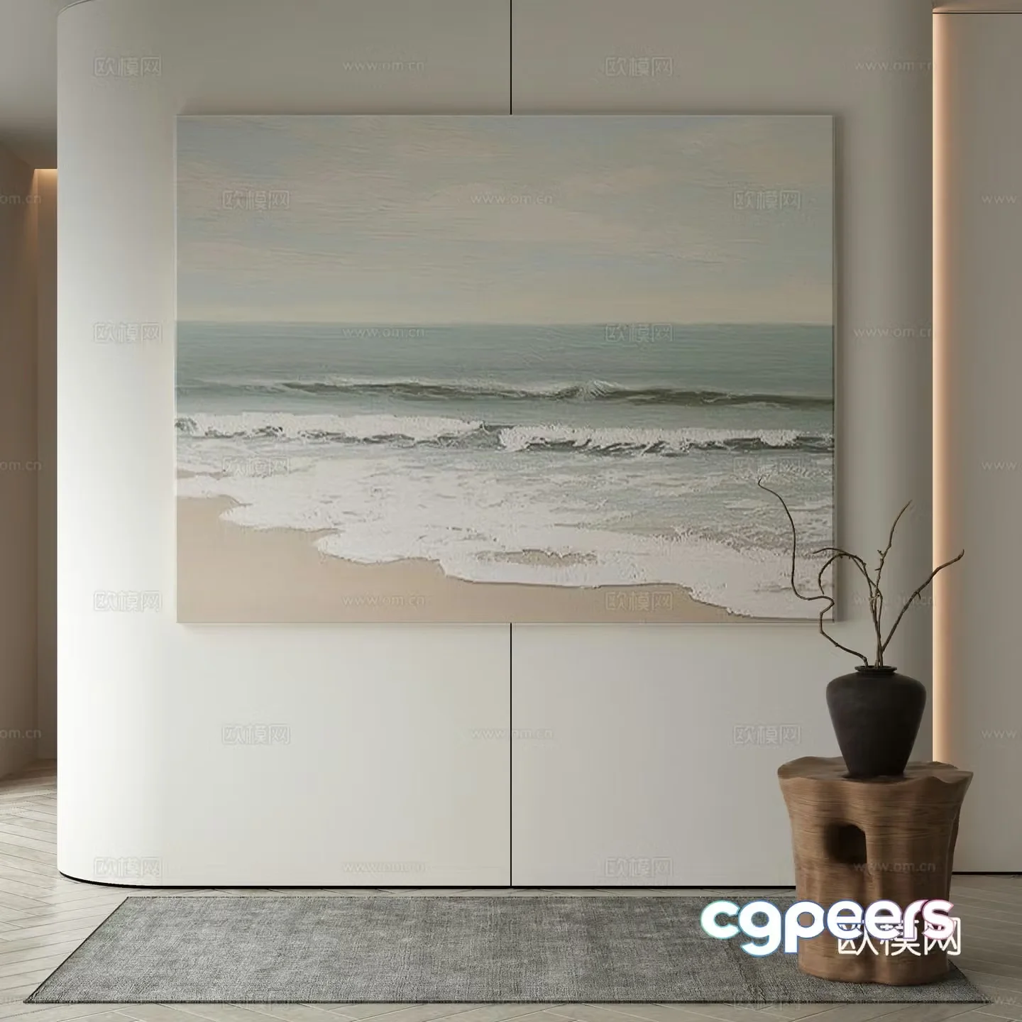 Modern decorative painting 3d model
