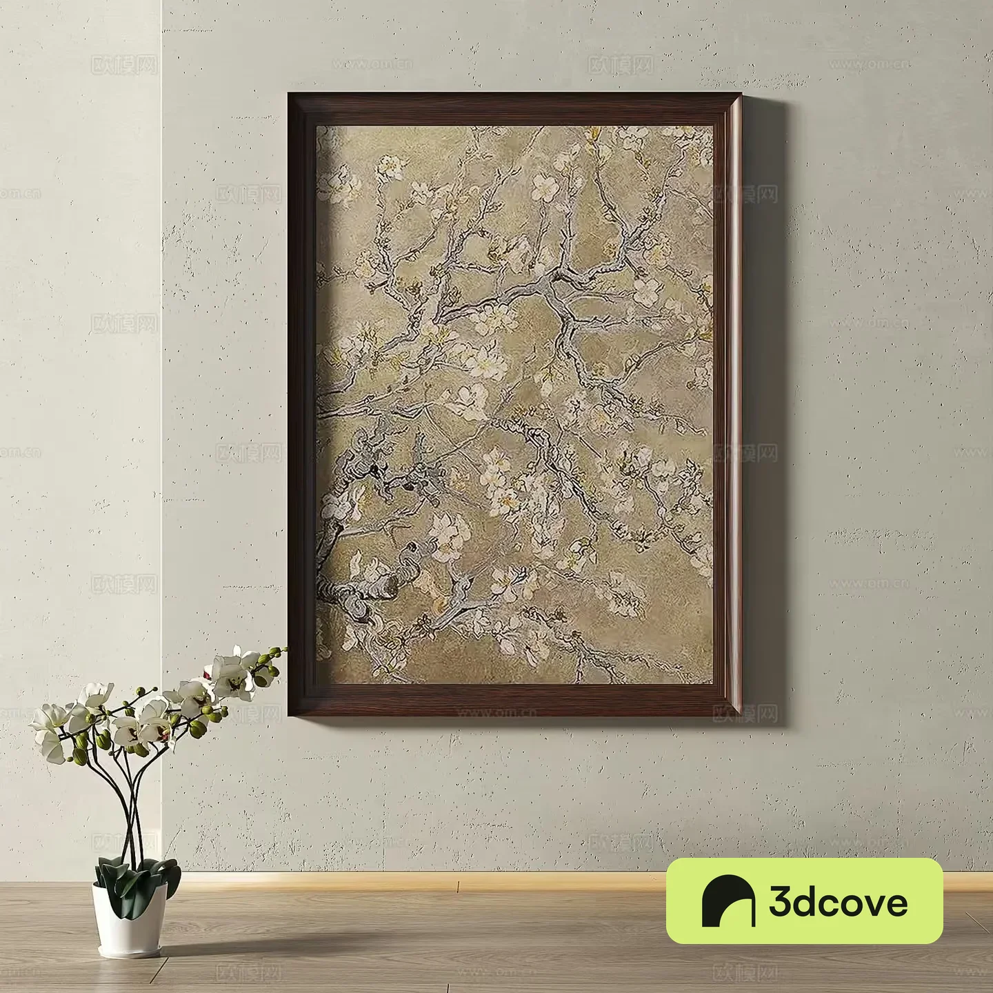 A Framed Picture On A Wall