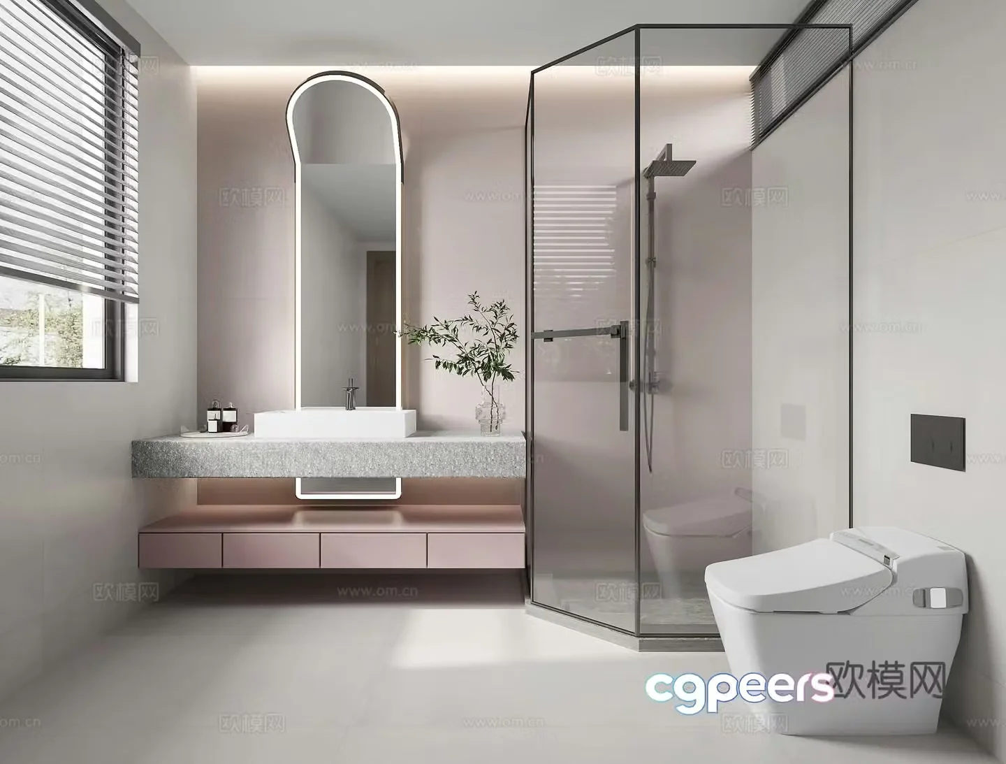 Modern bathroom bathroom 3d model