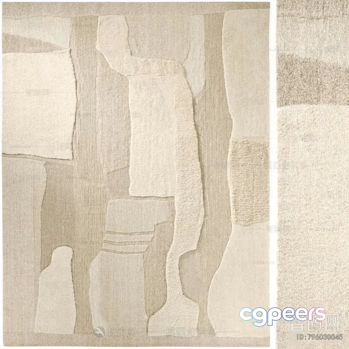 A Beige Rug 3D Model – 11157 – VRAY Render