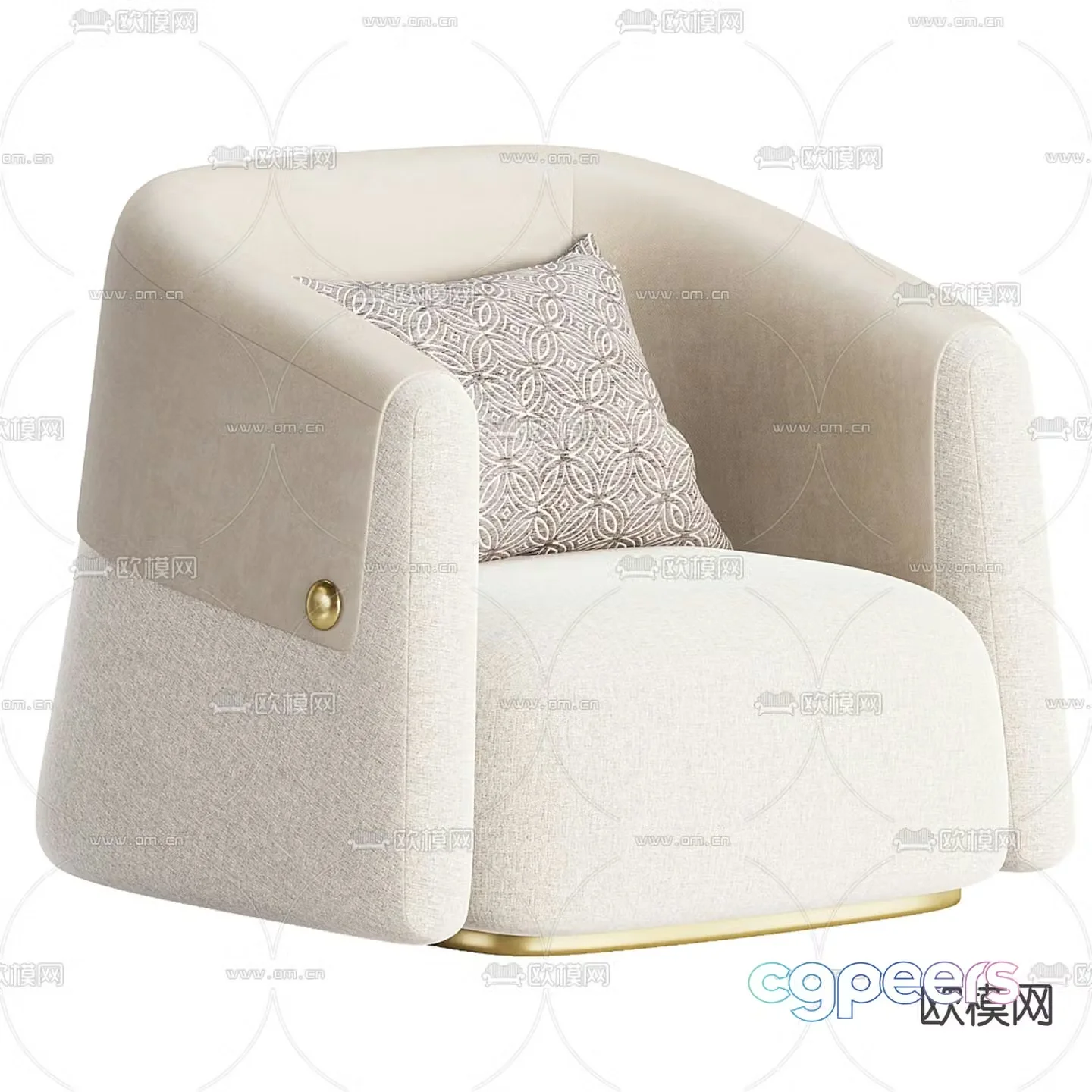 Single sofa leisure sofa 3d model