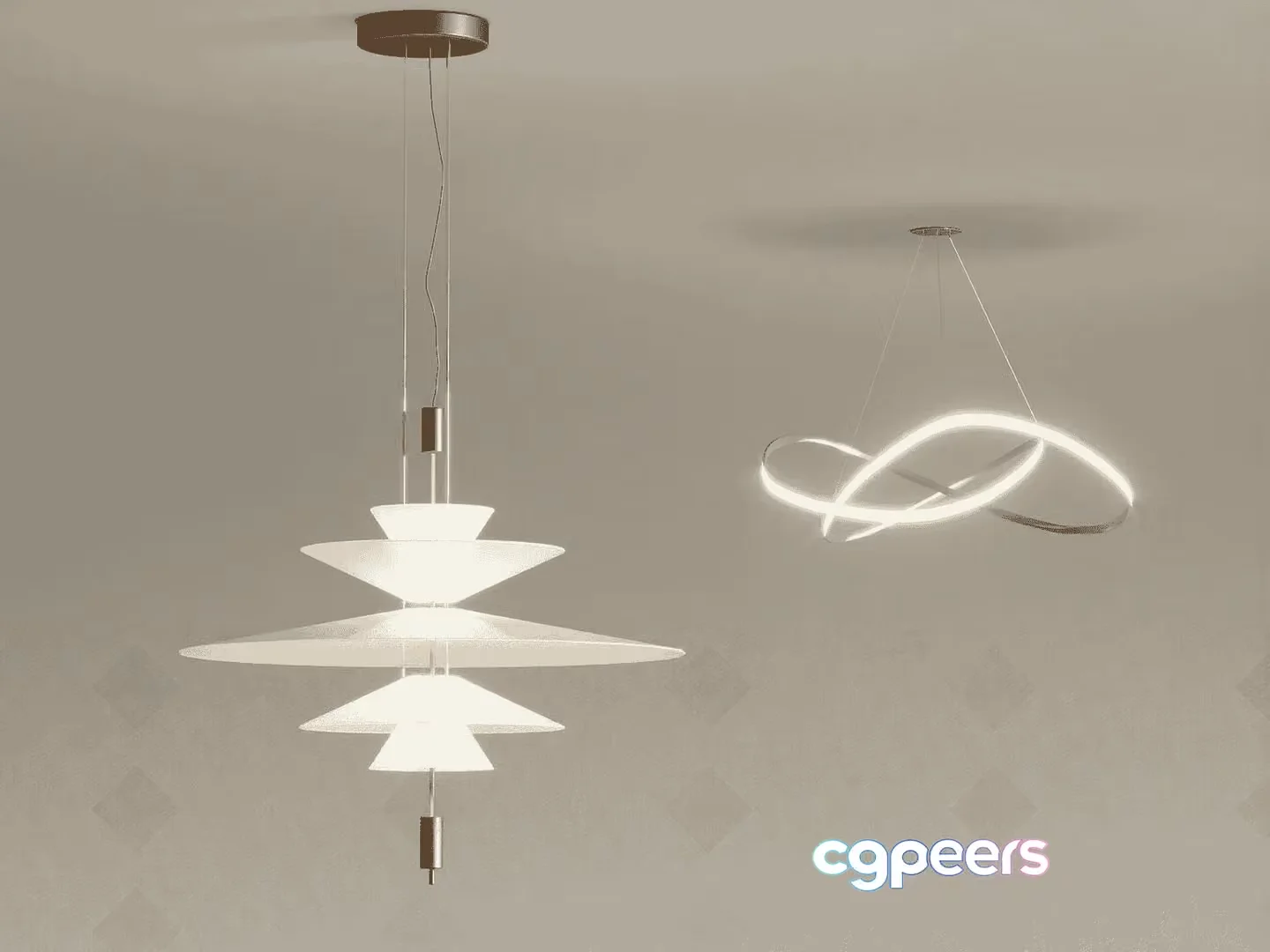 Modern Light Fixtures 3D Model – 12073 – VRAY Render