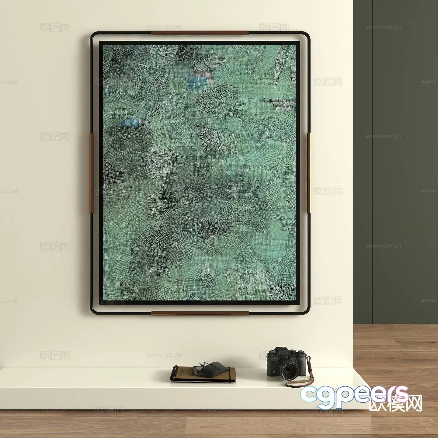A Framed Abstract Painting 3D Model – 14967 – VRAY Render