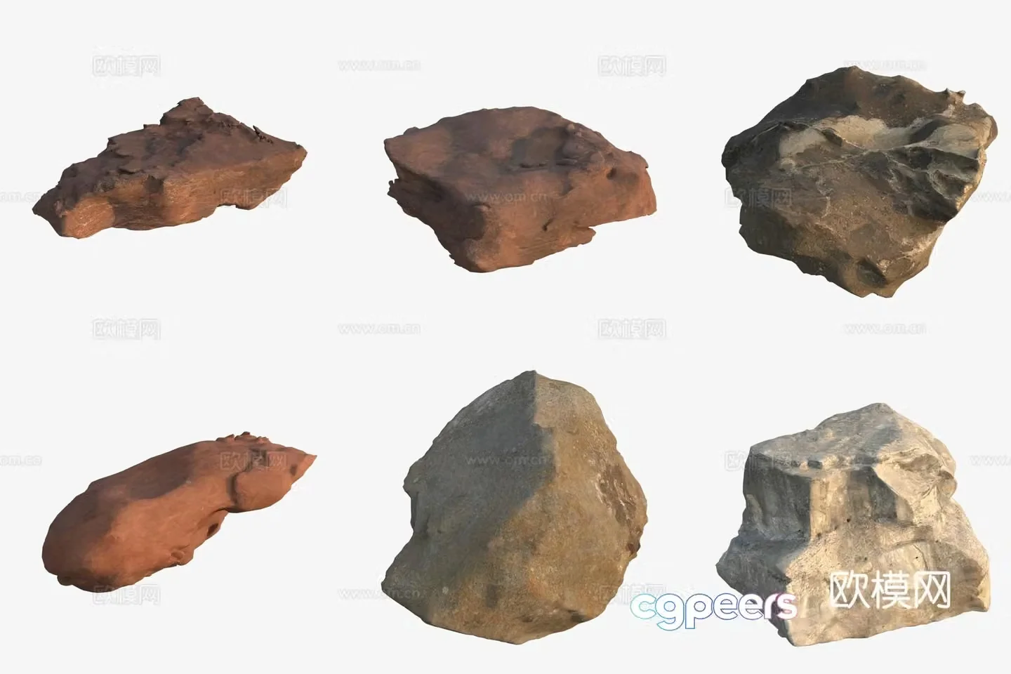 Big rocks by the sea 3d model