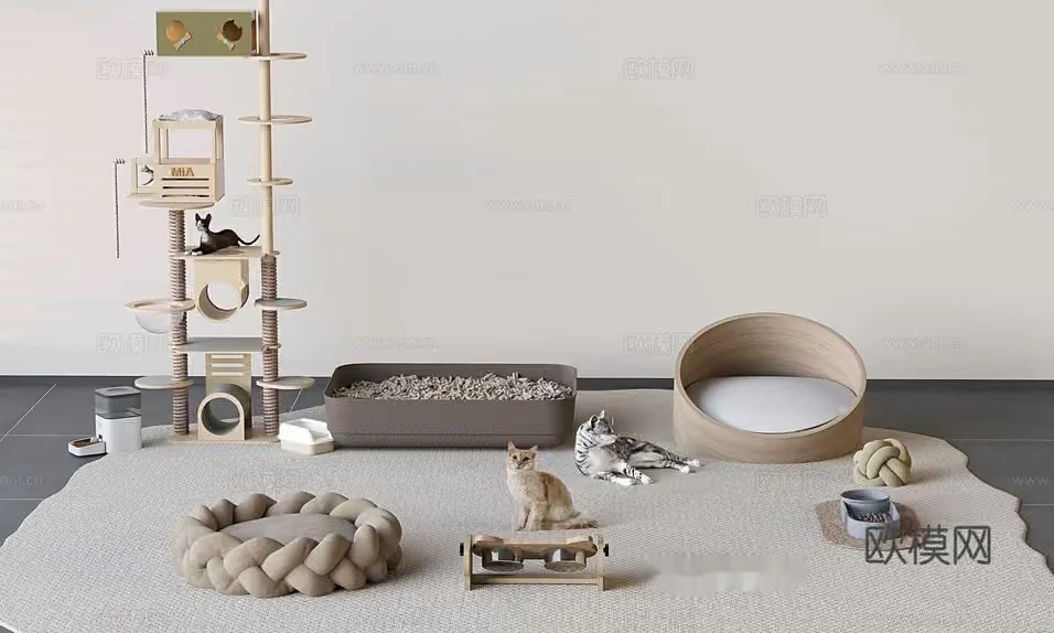 Cat Toys 3D Model – 1830 – VRAY Render