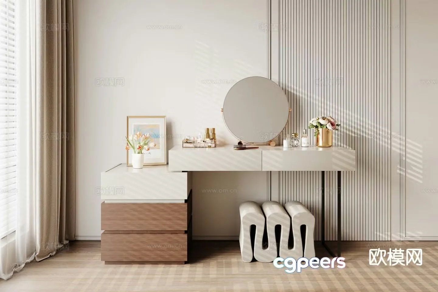 Modern dressing table 3d model
