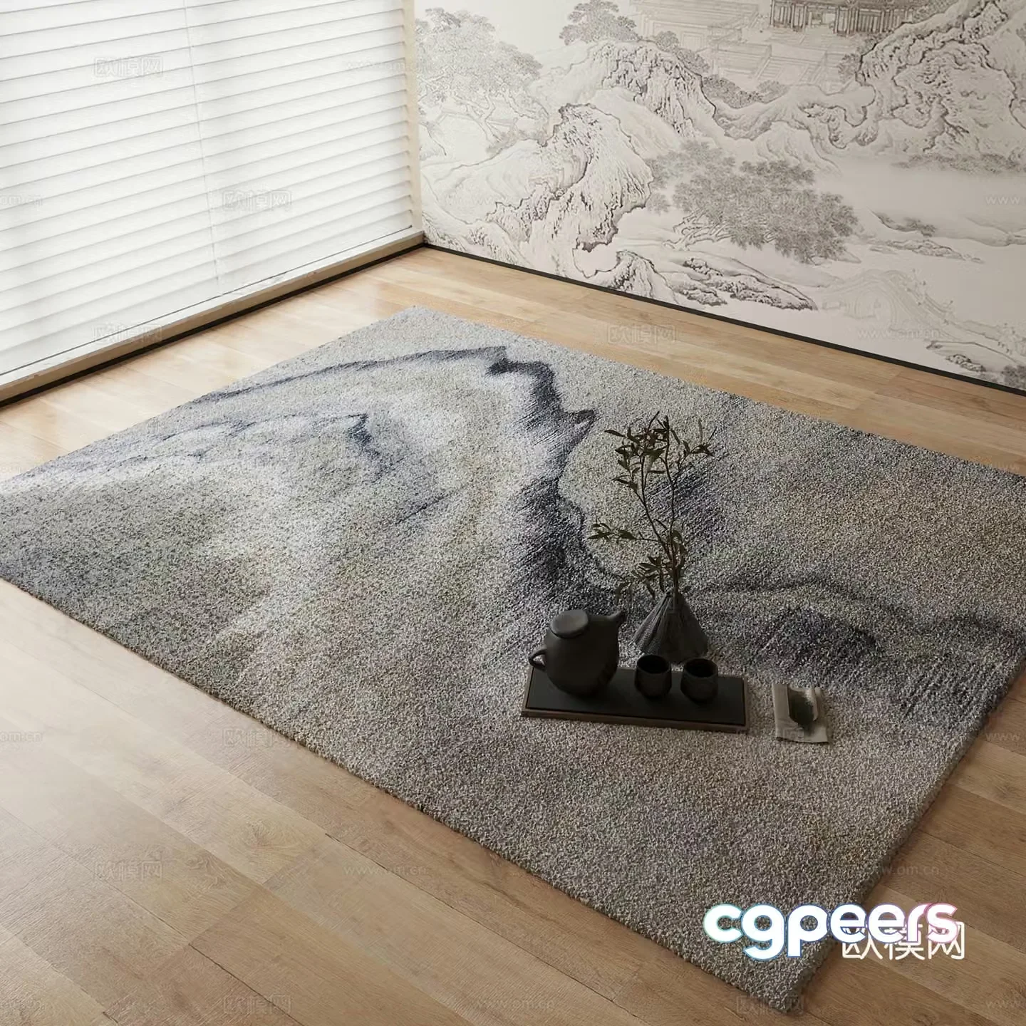 New Chinese carpet 3D model