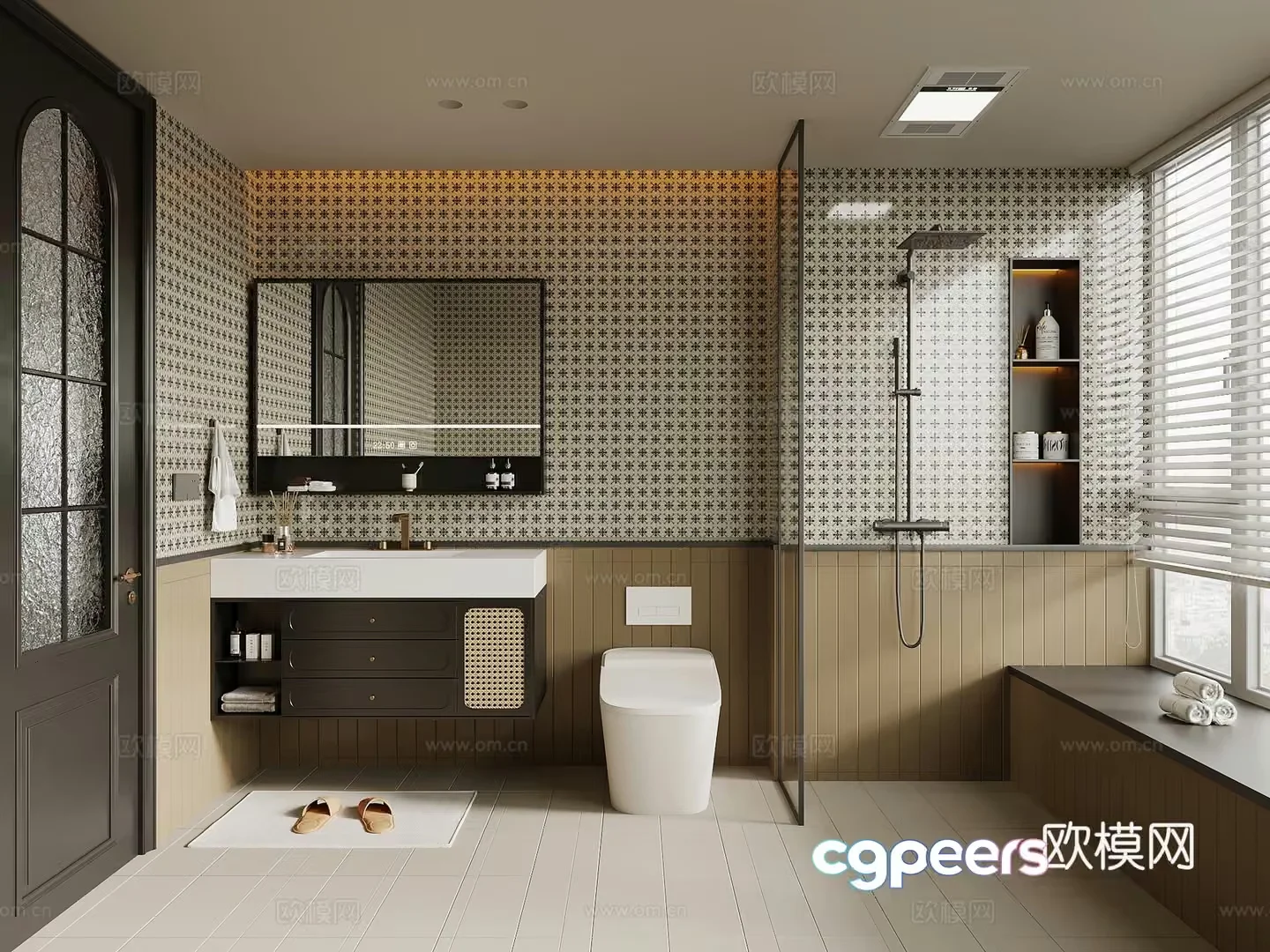Modern Bathroom Interior 3D Model – 12677 – VRAY Render
