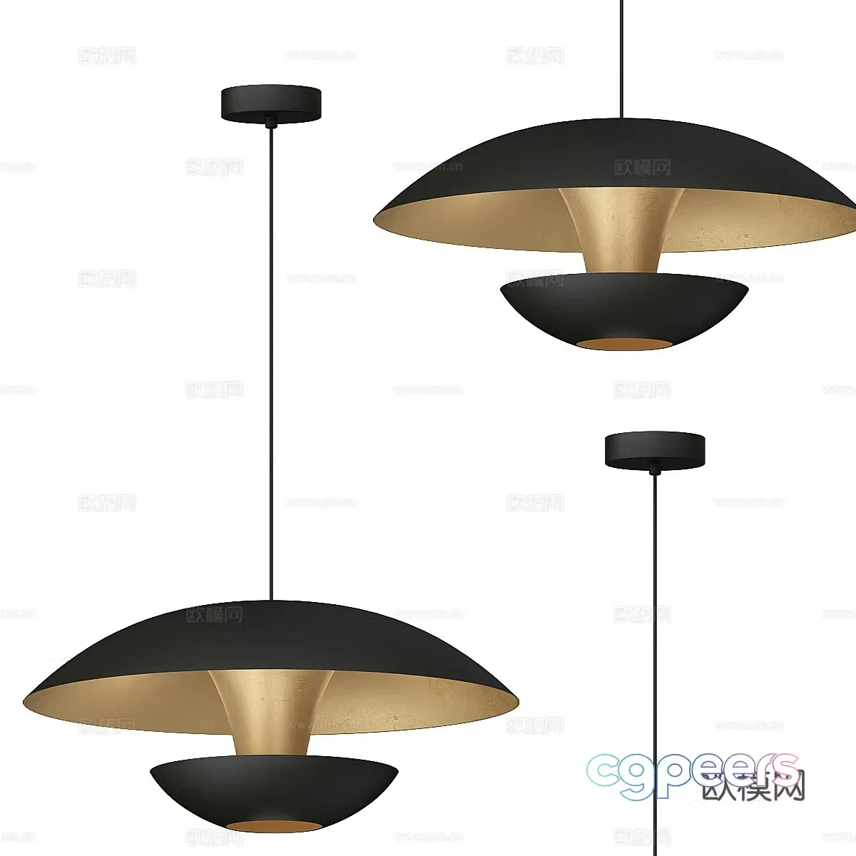 Simple chandelier restaurant chandelier 3d model