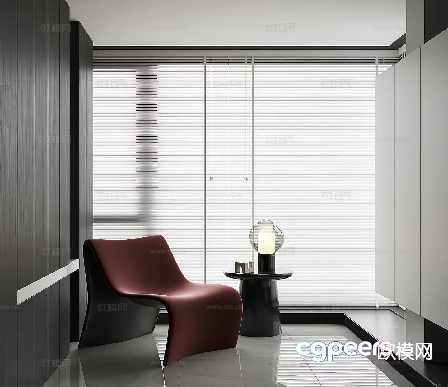 Modern chair leisure chair 3d model