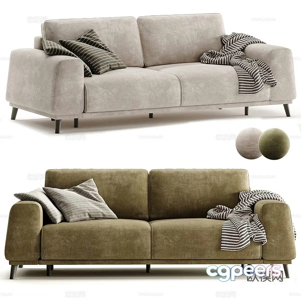 Modern Laronso casual sofa 3d model