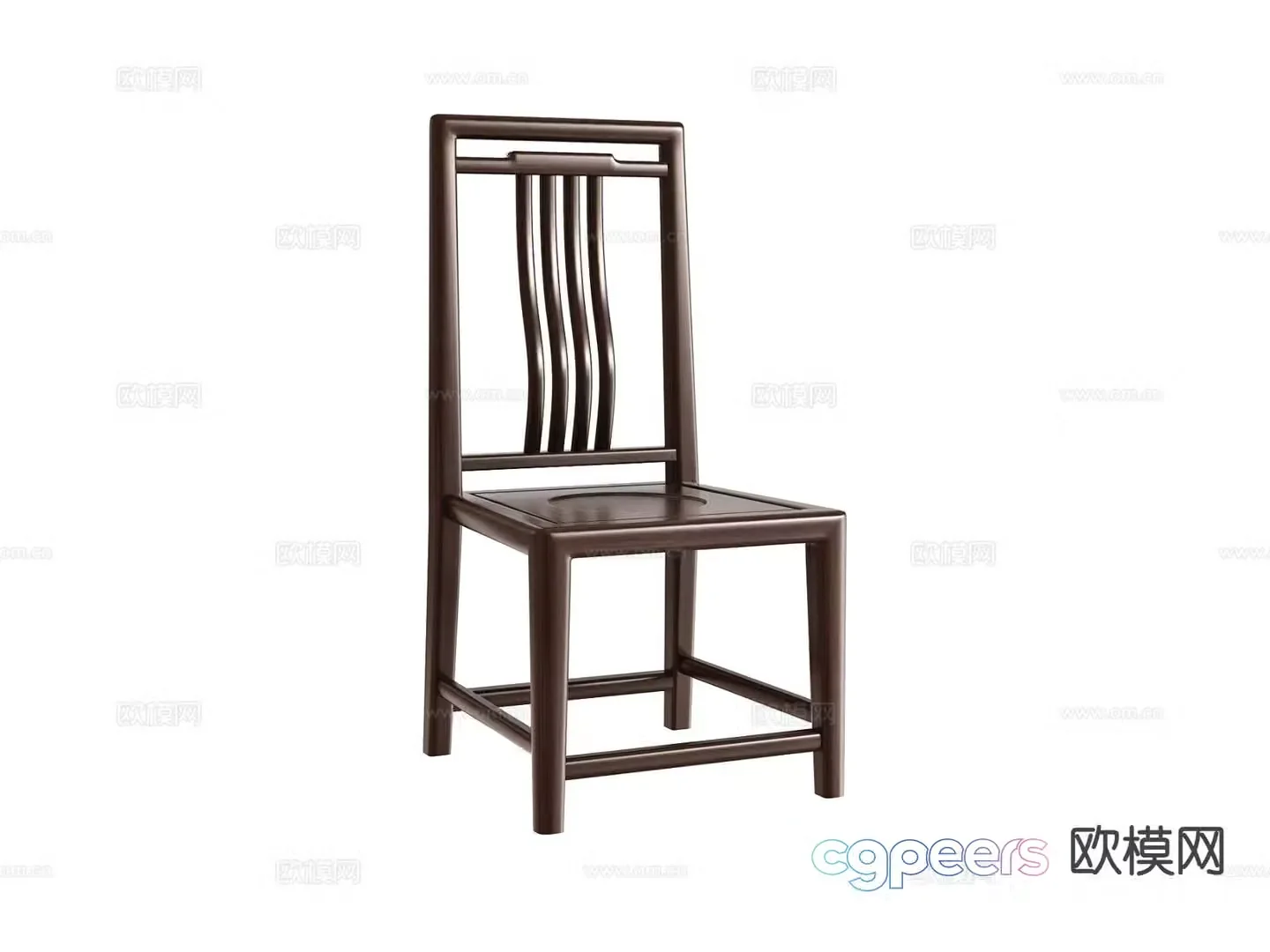 New Chinese style chair dining chair 3d model