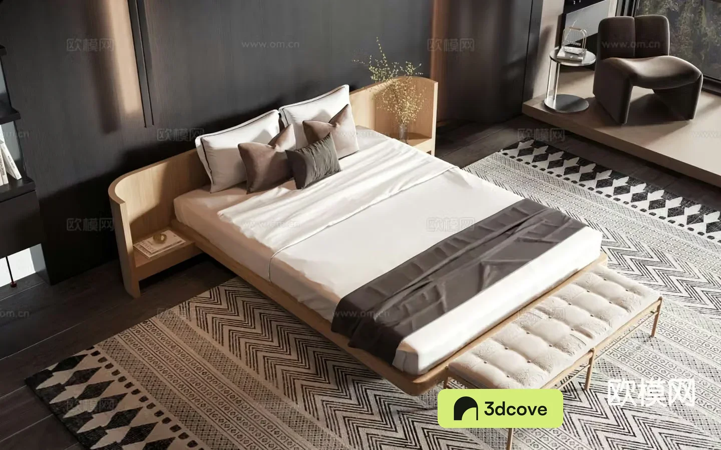 Modern double bed