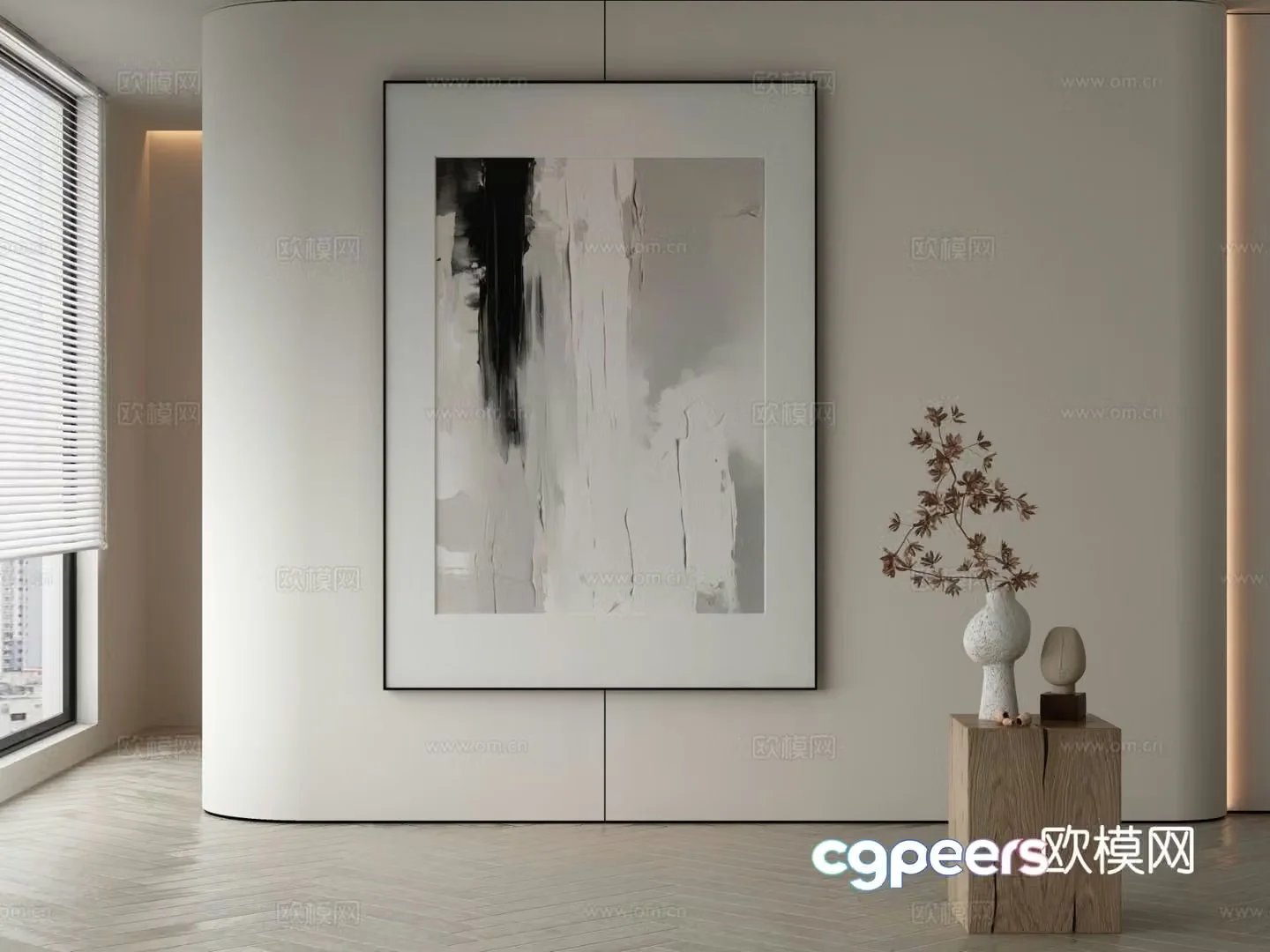 Decorative painting texture painting hanging painting 3d model