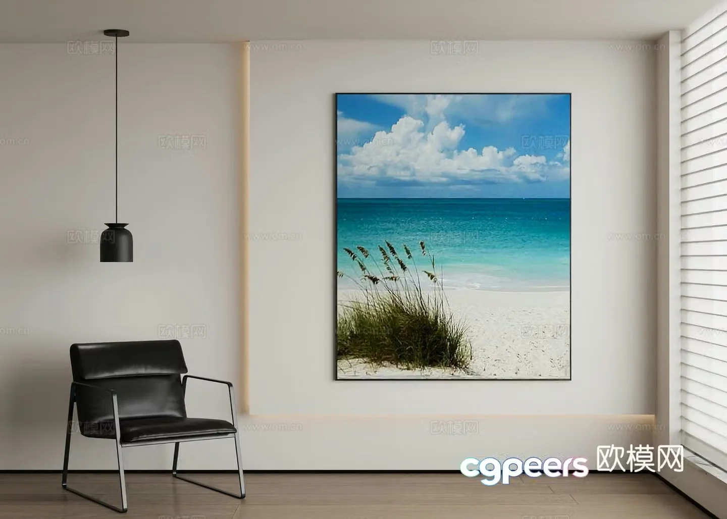Modern decorative painting 3d model