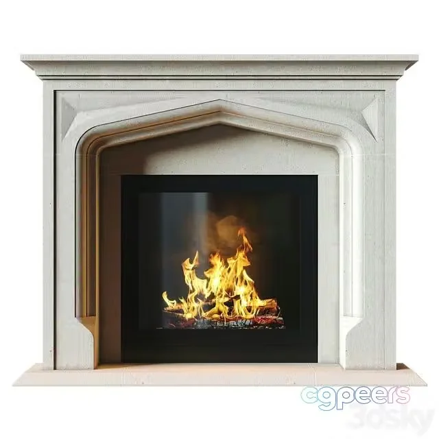 3ds Max Free – Stone Fireplace 1