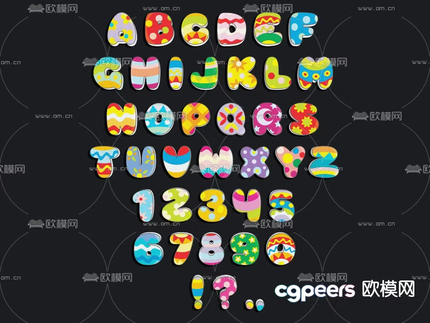 Letter wall decoration children’s hanging decoration 3d model